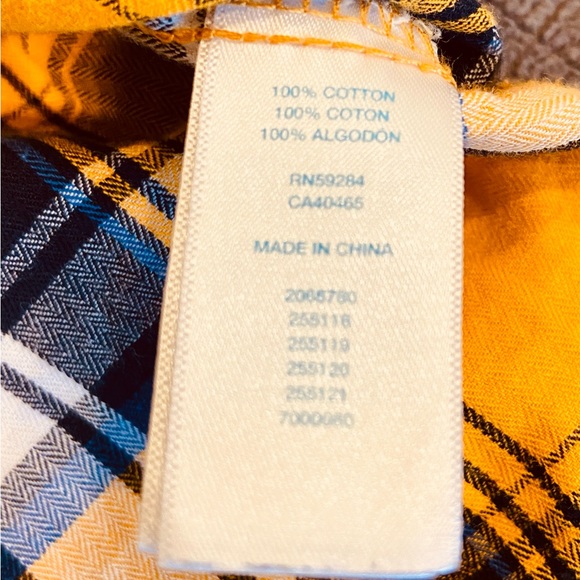 The Children’s Place 9-12mo Yellow Checkered Button-Down Shirt - Picture 5 of 5